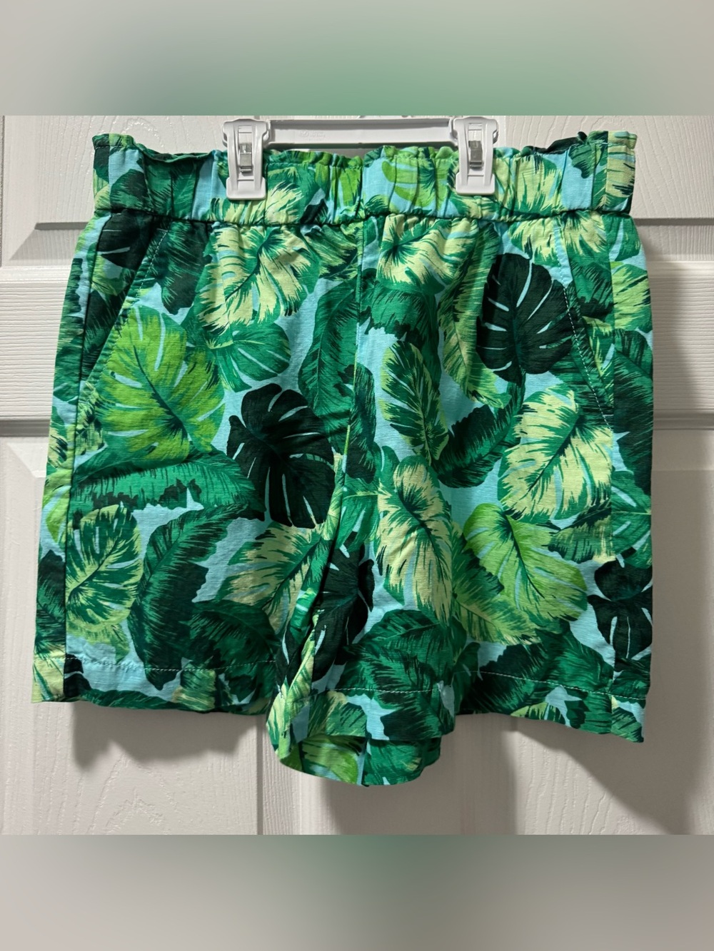 Talbots Green Tropical Leaf Shorts